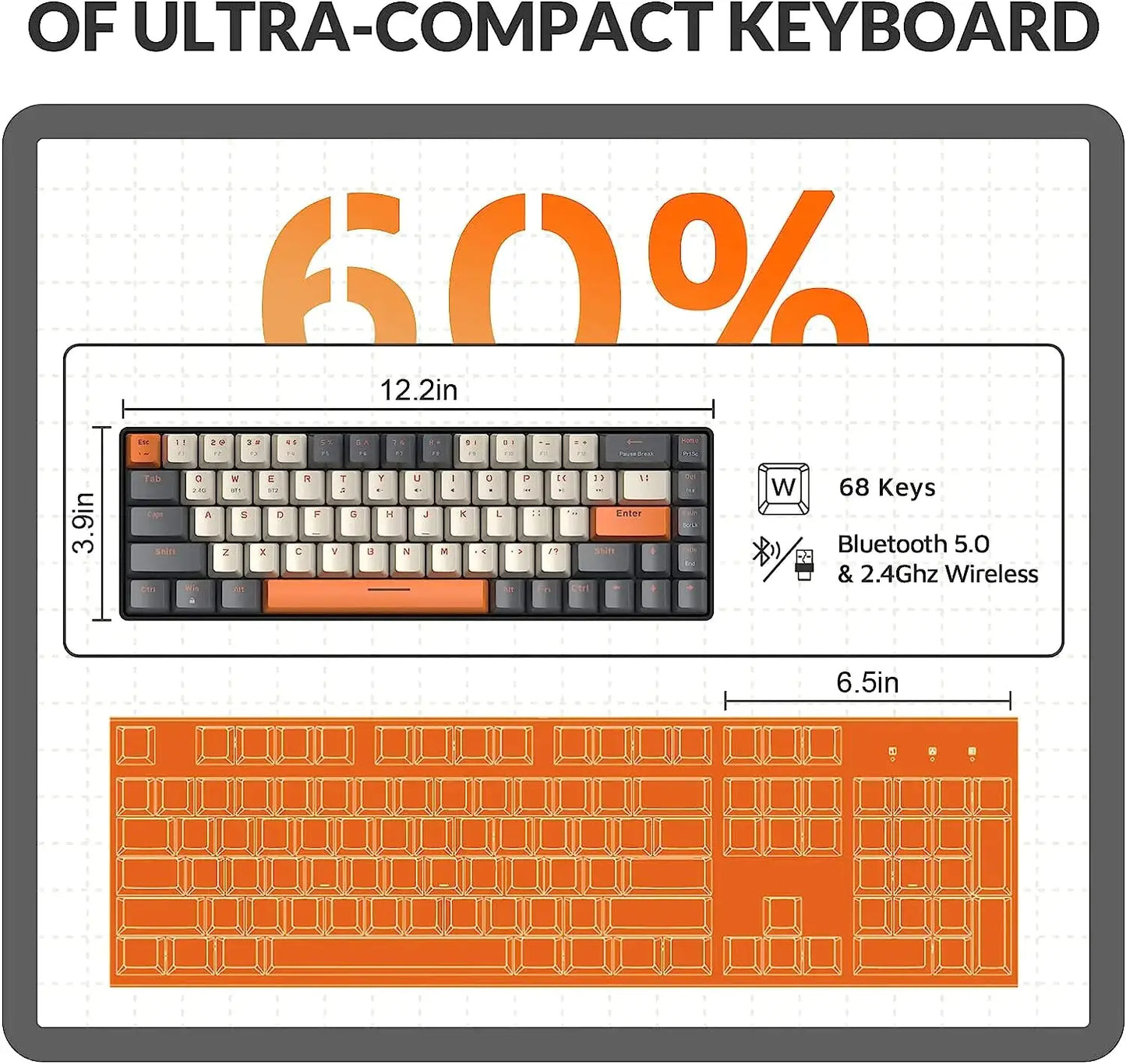 Wireless Mechanical Keyboard Bluetooth