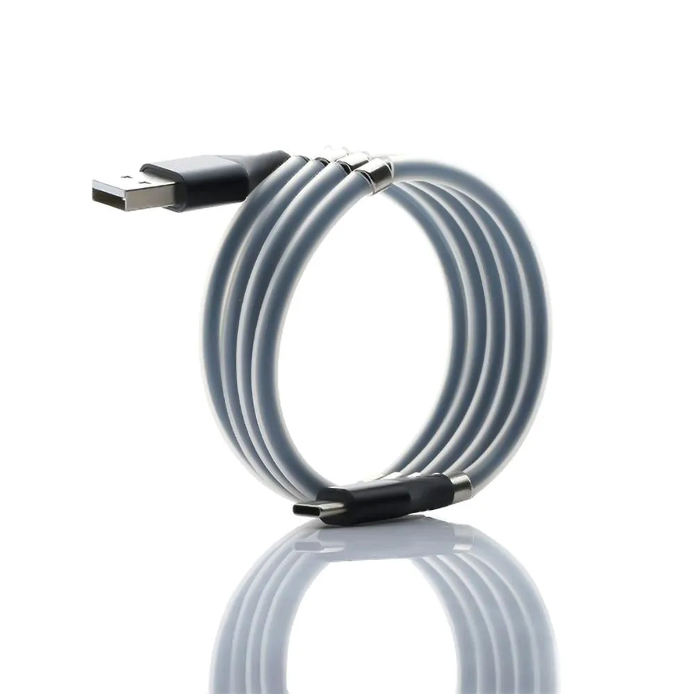 Magnetic USB Cable Charger for Mobile Phones: Fast Charge, Micro USB & Type C