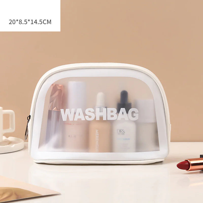 Transparent Makeup and Wash Bag Set