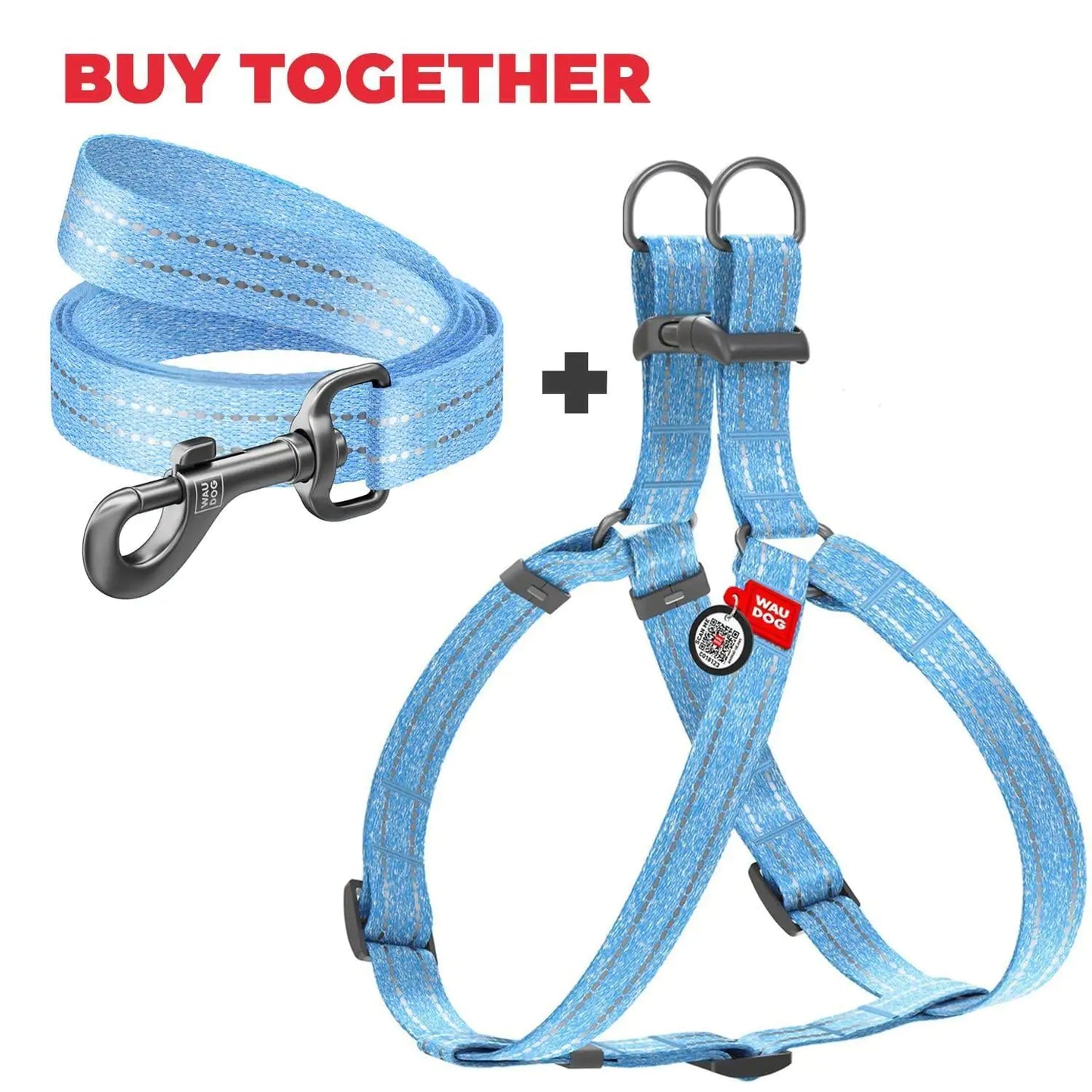 Blue Cotton Dog Harness Eco Friendly Dog Harness for Small Dogs S Size