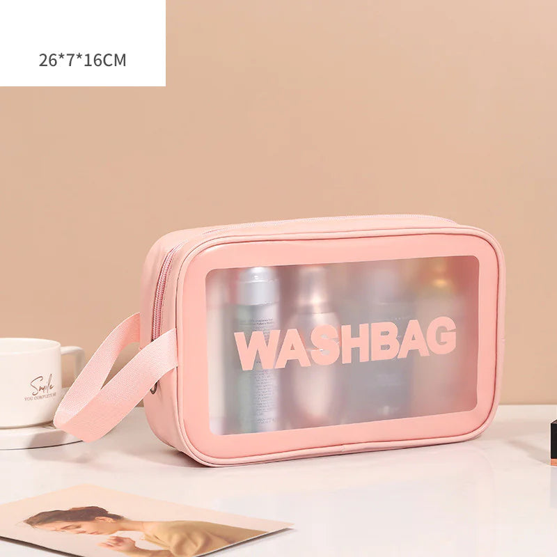 Transparent Makeup and Wash Bag Set