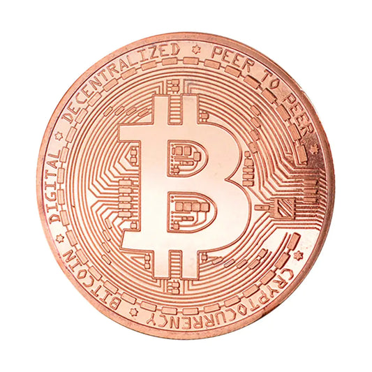 1 Pc Gold Plated Bitcoin Coin Collectible