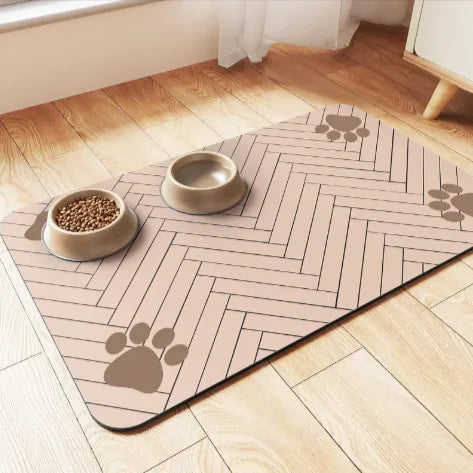 Splash-Proof Feeding Mat for Cats & Dogs | Quick-Drying & Water-Absorbing Floor Protector