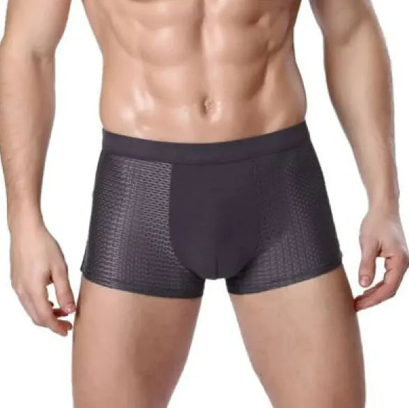 Men's Ice Silk Mesh U-Convex Boxer Briefs