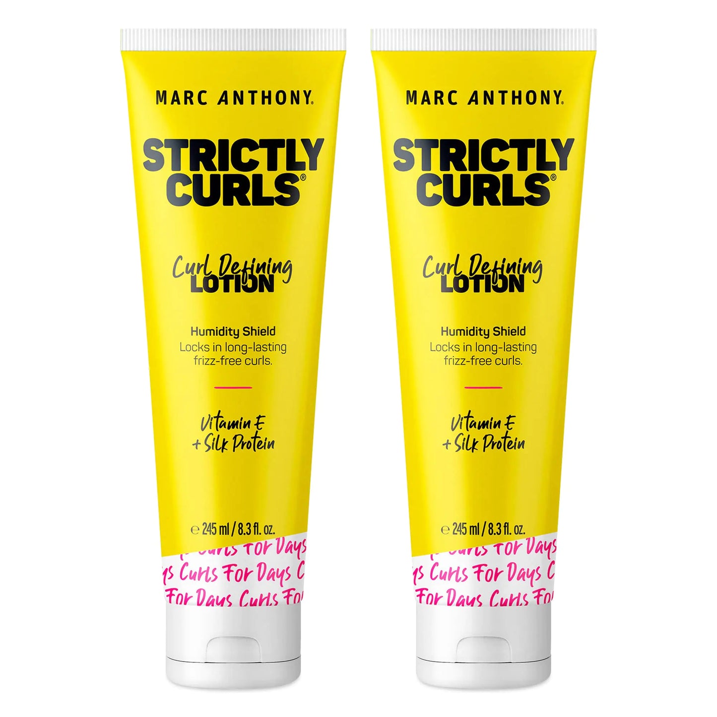 Marc Anthony Curl Defining Lotion, Strictly Curls - 2 Pack - Silk Protein & Vitamin E Hair Gel for Dry Damaged Curly Hair - Sulfate-Free Moisturizing Detangler & Anti Frizz Styling Product 8.3 Fl Oz 8.3 Fl Oz (Pack of 2)