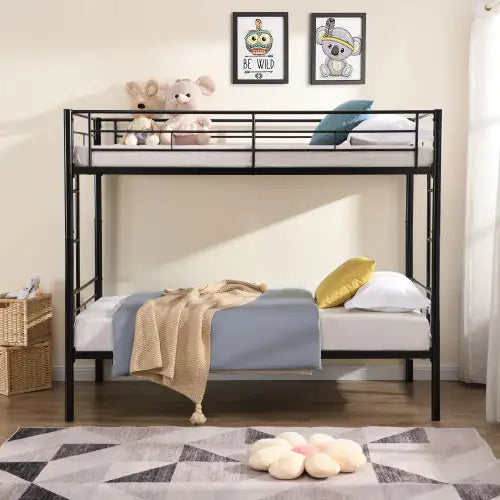 METAL BUNK BED BLACK