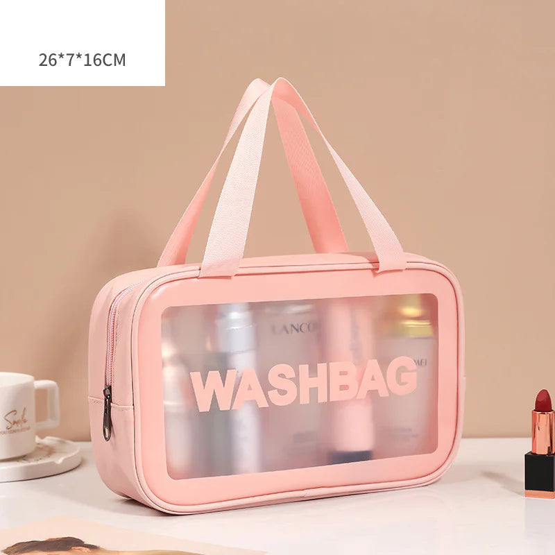 Transparent Makeup and Wash Bag Set