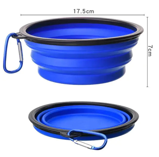 Outdoor Portable Folding Bowl For Dogs And Cats With Keychain