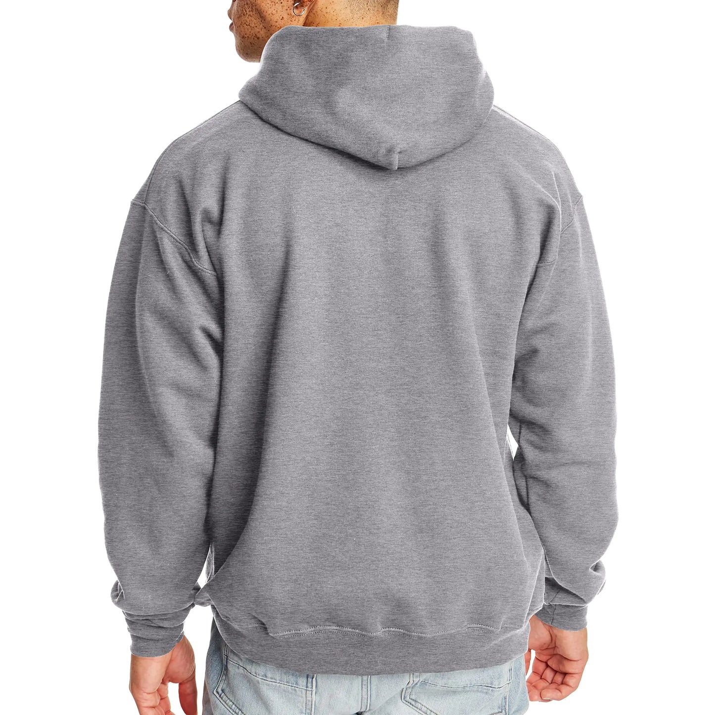 Hanes mens Ultimate Sweatshirt, Heavyweight Fleece Hoodie, Cotton Sweatshirt for Men Medium Oxford Gray