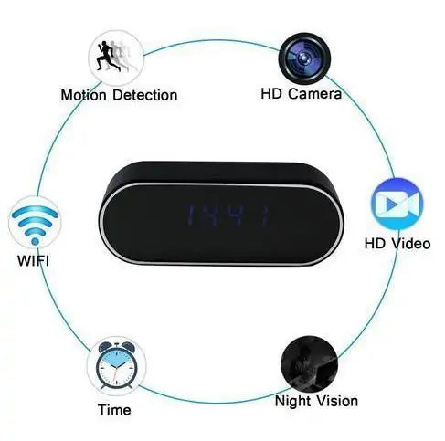 WiFi Hidden Camera Alarm Clock