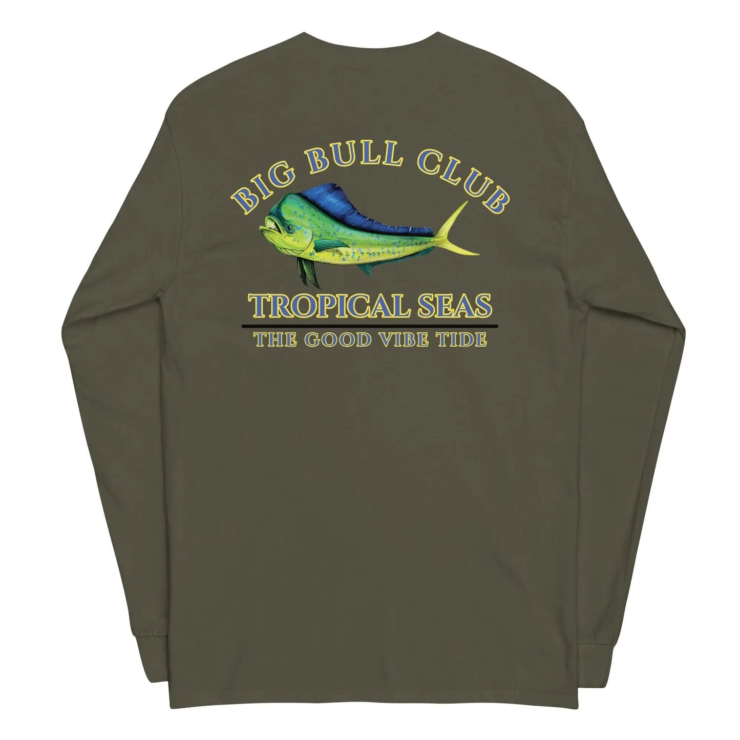 Men's Tropical Mahi Mahi "Big Bull Club" Long Sleeve Shirt