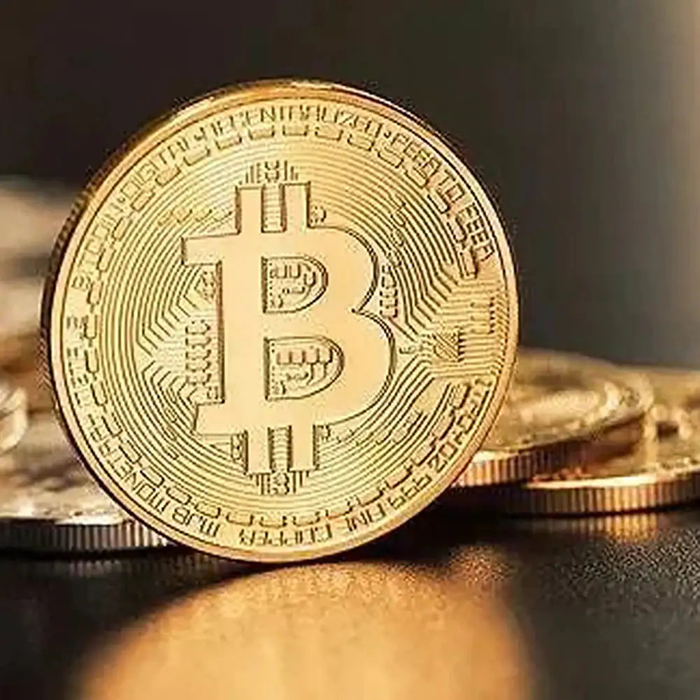 1 Pc Gold Plated Bitcoin Coin Collectible