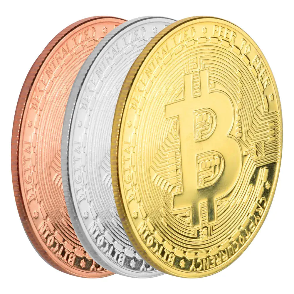 1 Pc Gold Plated Bitcoin Coin Collectible