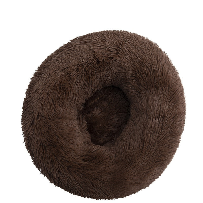 Cozy Round Pet Lounger Bed for Large Dogs and Cats