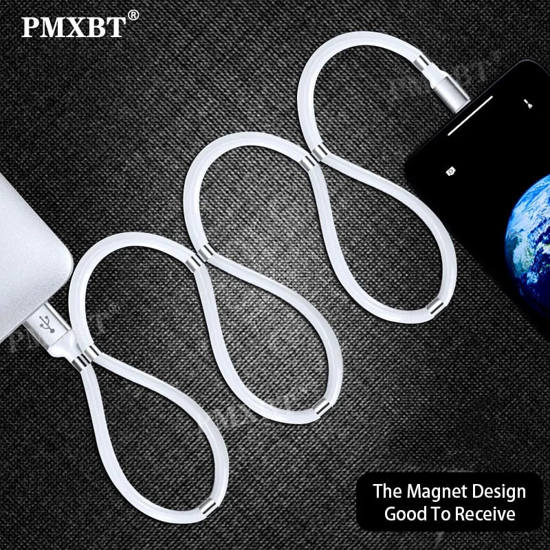 Magnetic USB Cable Charger for Mobile Phones: Fast Charge, Micro USB & Type C