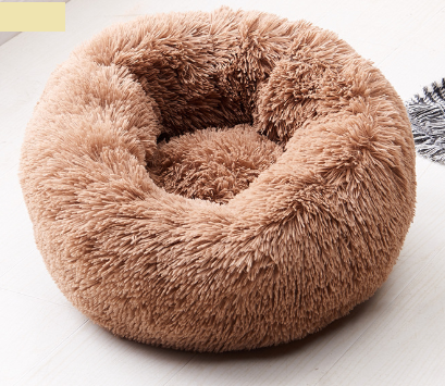 Cozy Round Pet Lounger Bed for Large Dogs and Cats