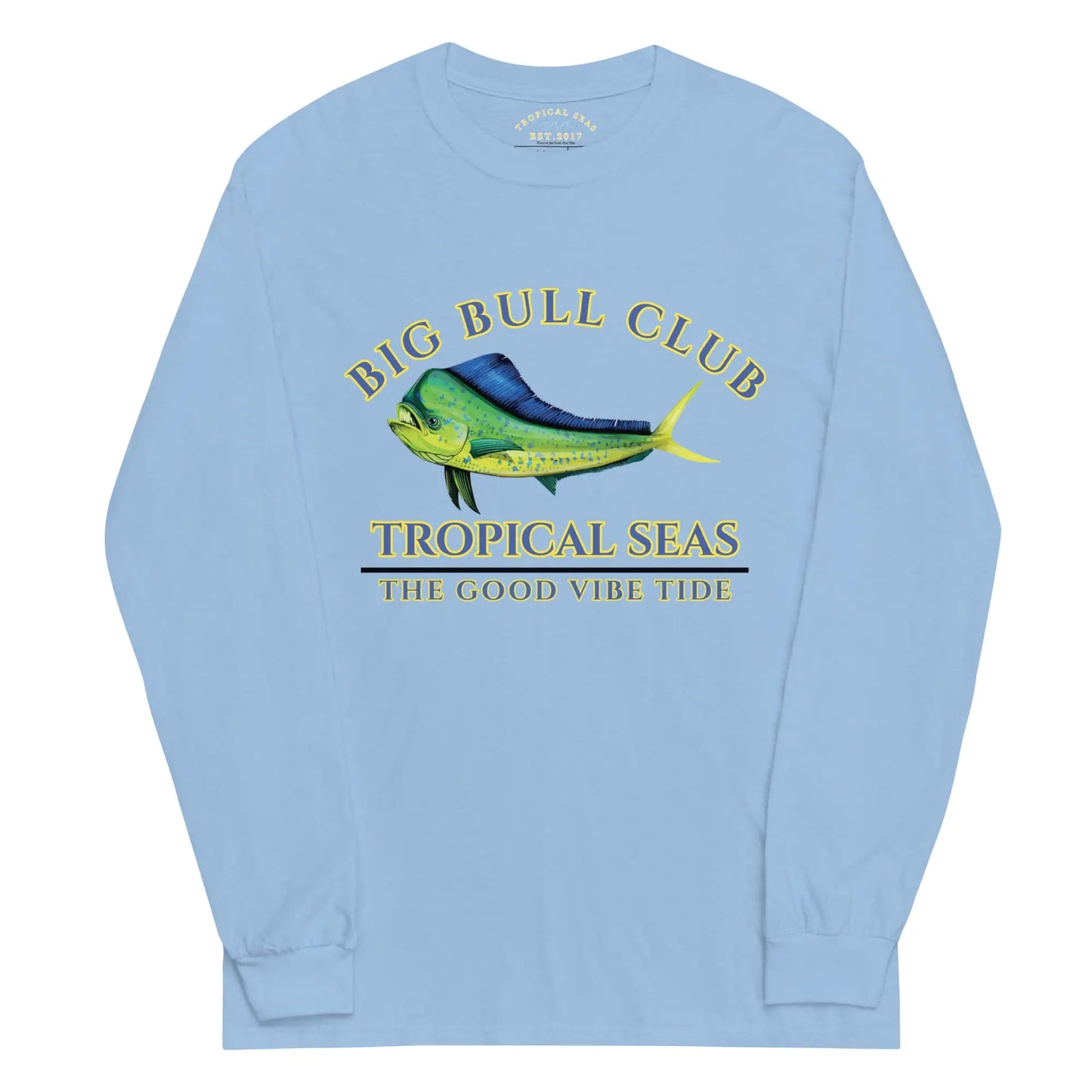 Men's Tropical Mahi Mahi "Big Bull Club" Long Sleeve Shirt