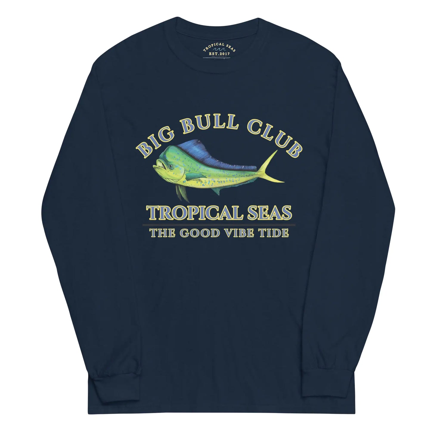 Men's Tropical Mahi Mahi "Big Bull Club" Long Sleeve Shirt