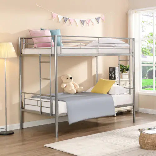 METAL BUNK BED SILVER