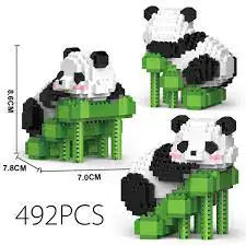 Mini Panda Building Blocks Set