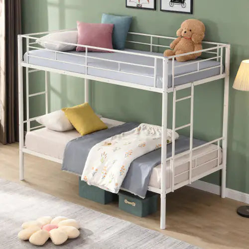 METAL BUNK BED WHITE