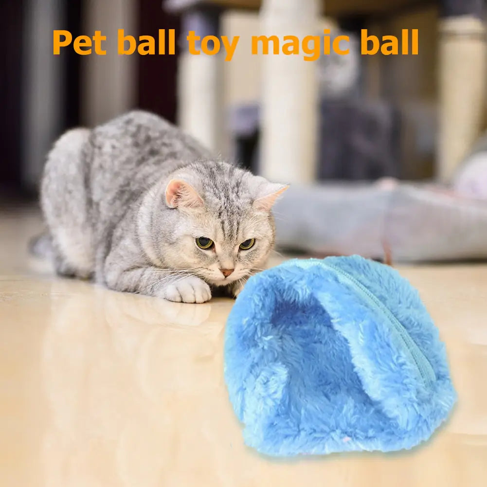 Automatic Magic Roller Ball - Interactive Plush Electric Toy for Dogs and Cats