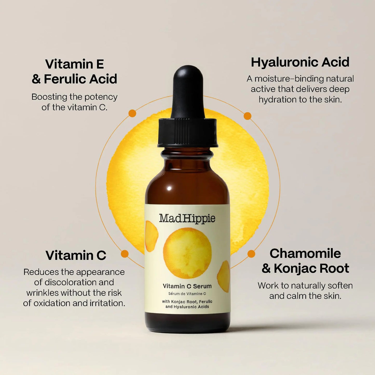 Mad Hippie Vitamin C Serum for Face with Hyaluronic Acid, Vitamin E & Ferulic Acid - Vitamin C Face Serum for Women/Men, Skin-Brightening Serum, 1.02 Fl Oz 1.02 Fl Oz (Pack of 1)