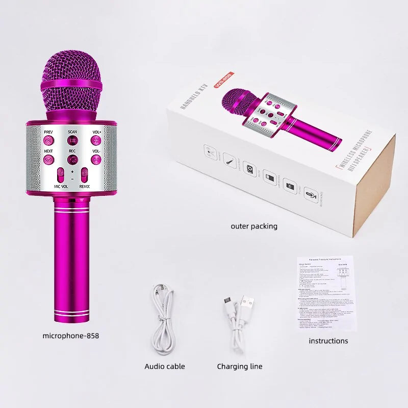 Bluetooth Karaoke Wireless Microphone