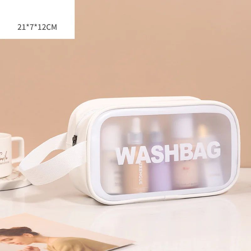 Transparent Makeup and Wash Bag Set